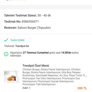 Trendyol Eksik Gelen Sipariş Ve İade Talebinin Reddedilmesi