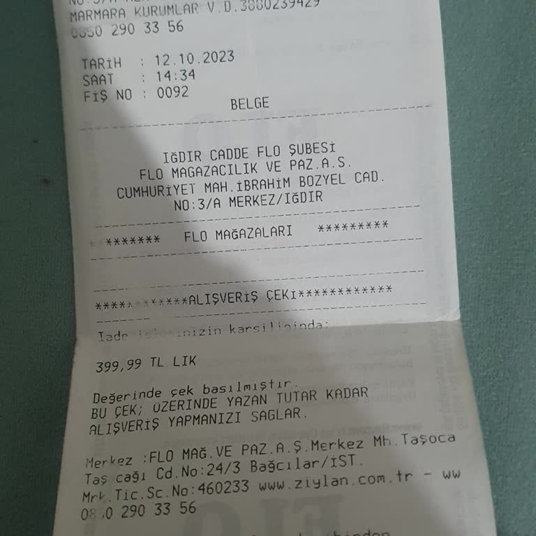 FLO Ayakkabı FLO İade Çekini Süre Kısıtlaması Yüzünden Kabul Etmiyor