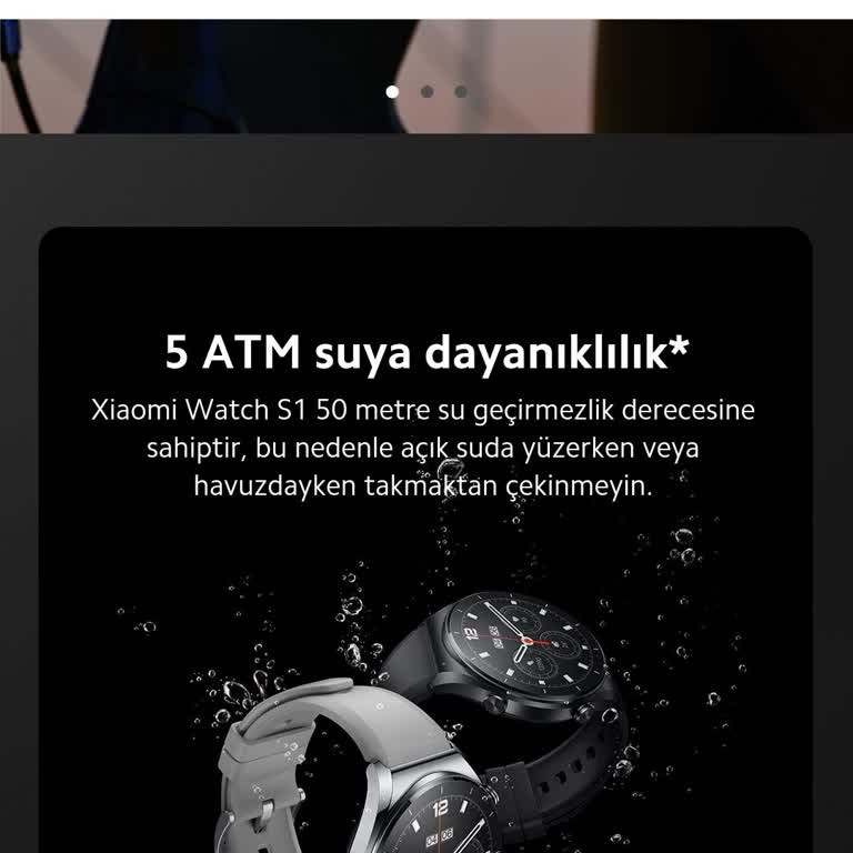 Xiaomi Mi Watch S1 Su Geçiriyor