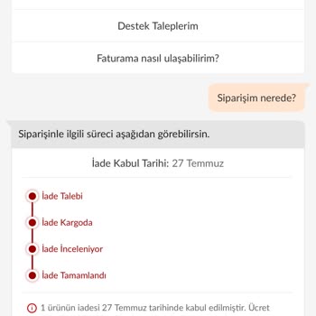 Trendyol Babygoo Mağazasının Sorumsuzluğu