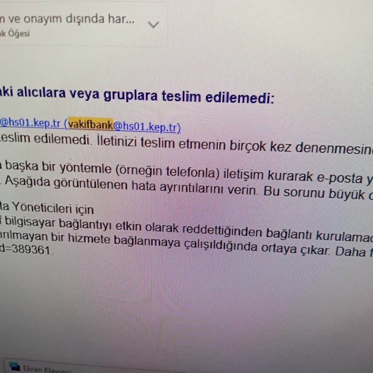 VakıfBank Mail İle İletişim Sorunu