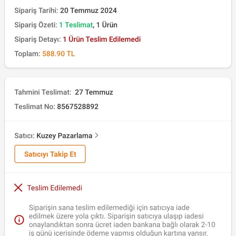 Trendyol Kargo Sorunu 1