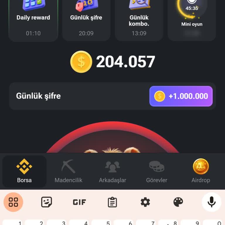 Hamster Kombat Günlük Şifre Alamıyorum Basıyorum Yazmıyor