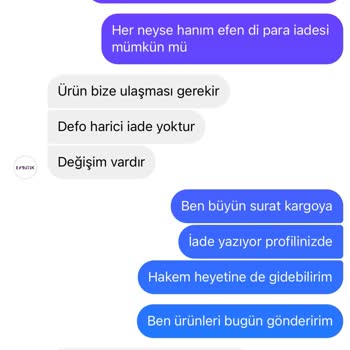 Ex Boutique (Instagram: exboutique) İade Sürecinde Yaşanan Gecikme Ve İletişim Sorunları