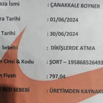 Boyner Mağazası Nike Marka Şikayet