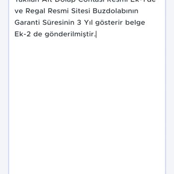 İyi Çalışmalar; 1-Regal Marka Buzdolabımın Üstünün -18'de Ve Alt K