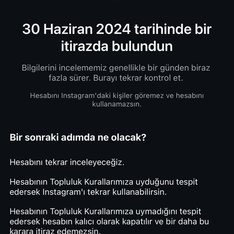 Instagram Durduk Yere Hesabımı Askıya Aldı