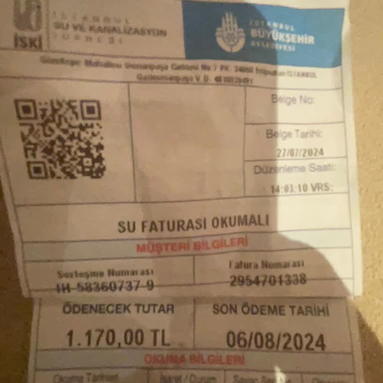 İBB- İSKİ Yüksek Fatura