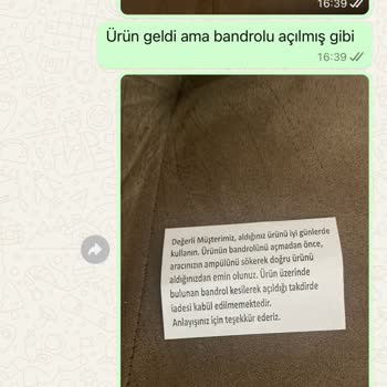 Duolight.com.tr Hatalı Ürün Hakkında İade Hususun Kabul Edilmemesi