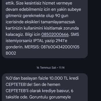 TEB Eksik Evrak Hk.