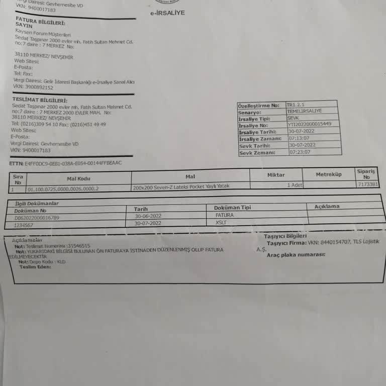 Yataş Yatağı Ayıplı Ve Kusurlu Değiştirmiyorlar