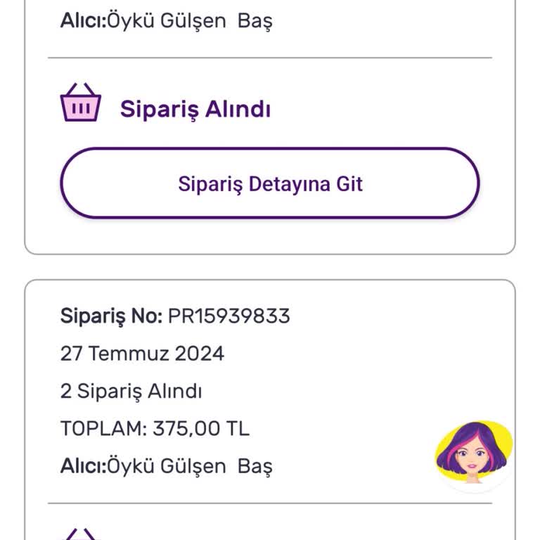 Gratis Kartımdan 375 TL Para Çekmiş İlk Siparişim Başarısız Olmuştu