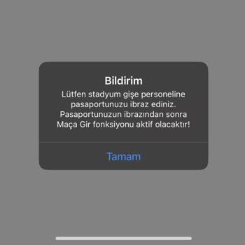 Passolig Maça Gir Butonu Yerine Pasaport İbraz Çıkıyor
