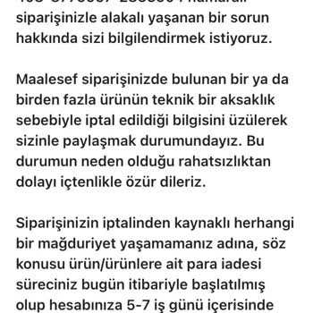 Amazon Stoktaki Ürününü İptal Ediyor