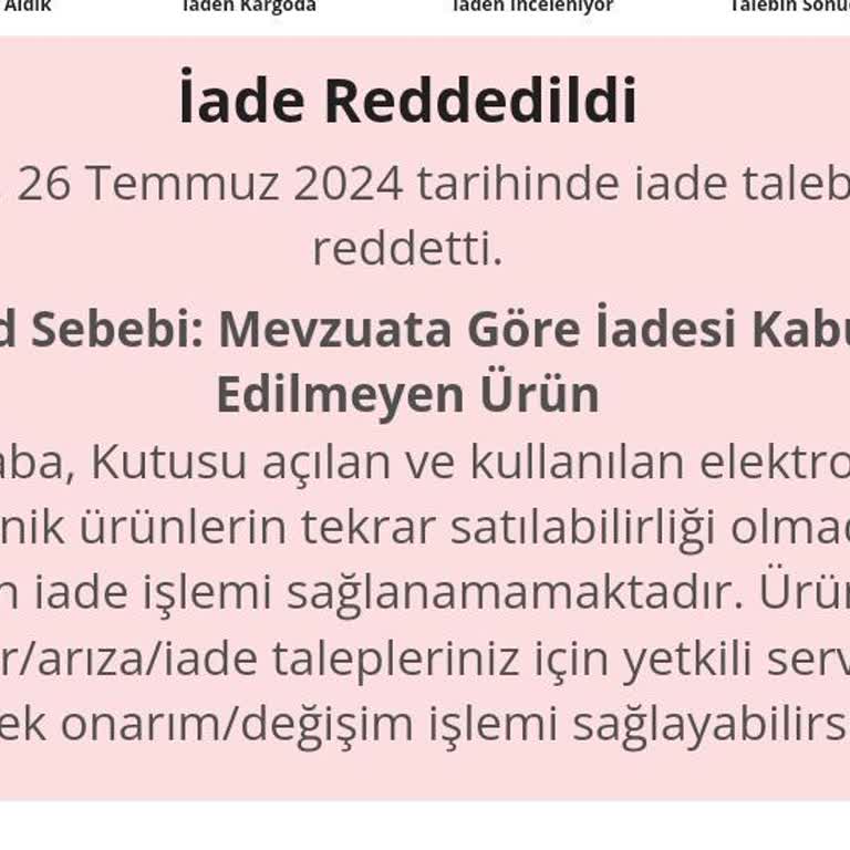 N11.com Cep Telefonunu İade Almıyor.