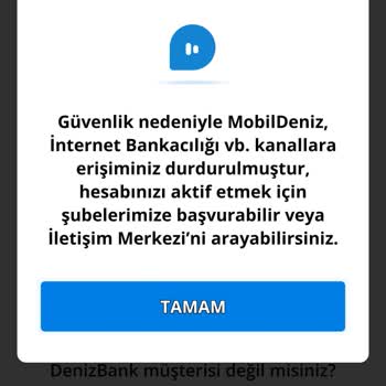 Denizbank Mobil İnternet Kısıtlaması