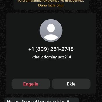 WhatsApp Bilinmeyen Numaradan Gelen Şüpheli Mesaj Ve Hesap Bilgileri