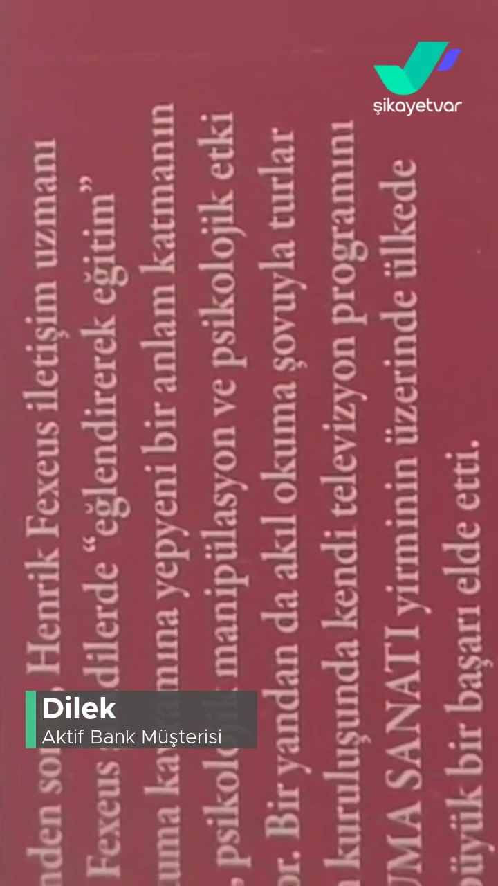 Aktif Bank Kredi Sorunu videonun kapak resmi