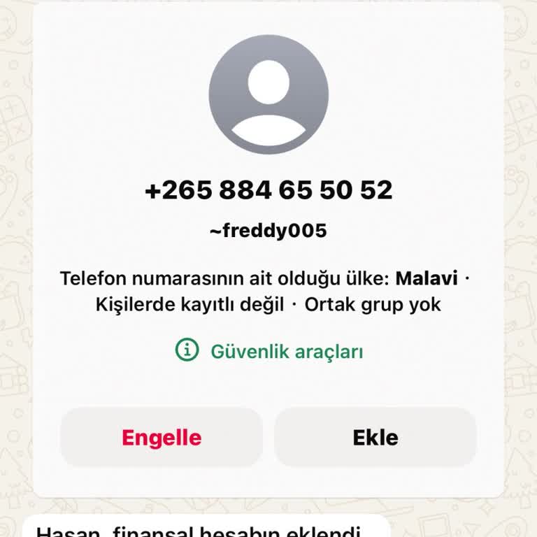 WhatsApp Yabancı Ülke Tel Numaralarından WhatsApp Üzerinden Tarafıma Mesaj Gönd