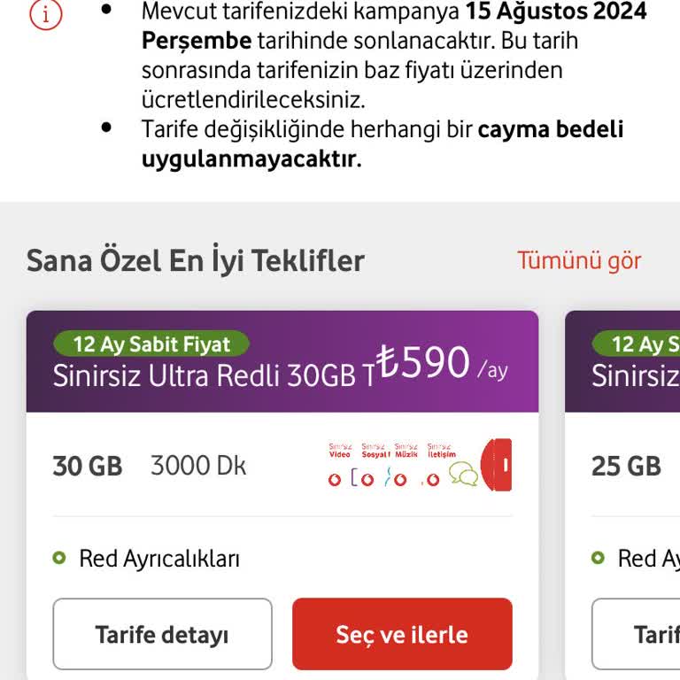 Vodafone Taahhüt Yenilemede İnanılmaz Zam