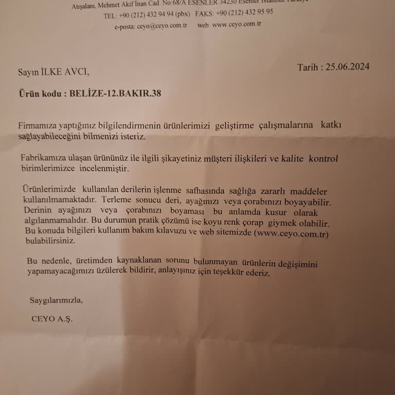 Ceyo "Terliğinizi Koyu Renk Çorapla Giyin"