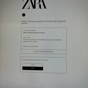 Zara Aynı Gün Teslimat Yalanı