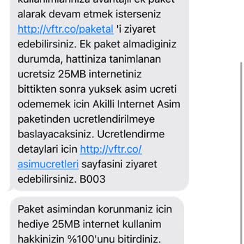 Vodafone Habersiz İşlem Yapılması