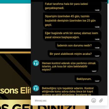 Watsons Teslim Edilmeyen Ürün İçin Para İadesi Yapmıyor