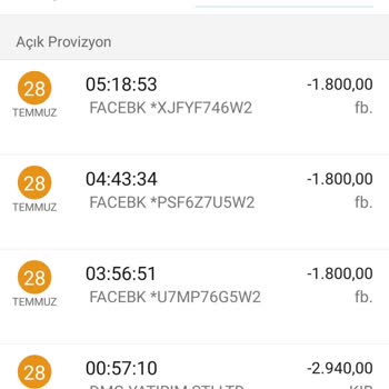 Facebook Üzerinden İzinsiz Para Çekilmiş