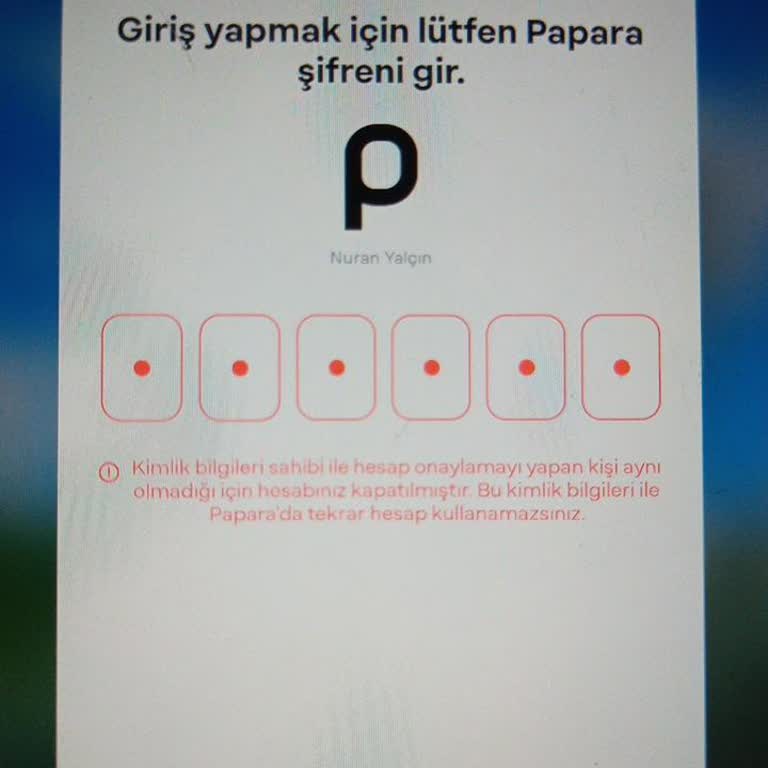 Papara İademi Geri Atmıyorlar