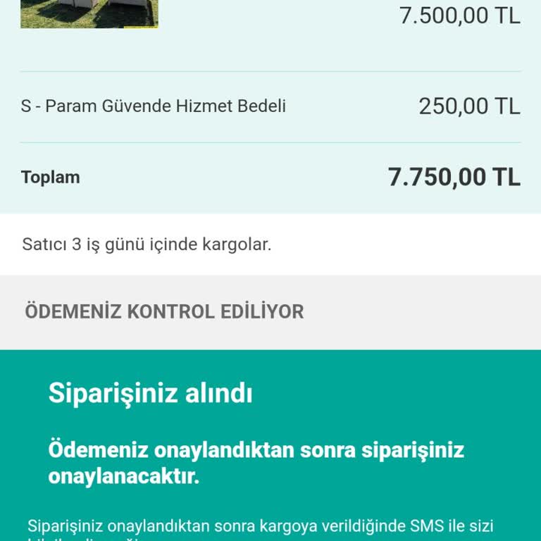 Sahibinden Bahçe Masası Siparişimde Yaşadığım Sorun