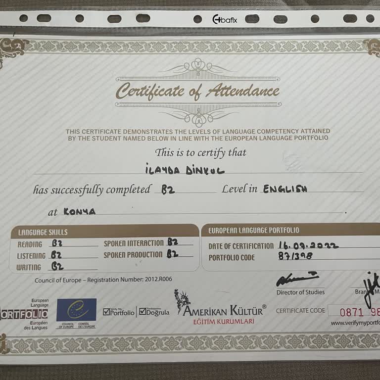 Amerikan Kültür Yabancı Dil Kursları Sertifika Sorgulamasında Sertifikam Görünmüyor