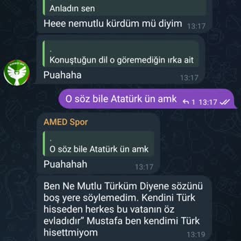 Telegram Grubunda Milli Değerlere Hakaret