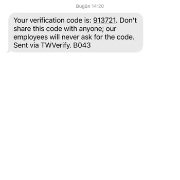 TWverify Numaramın Başkası Tarafından Kullanılması Hakkında Şikayet