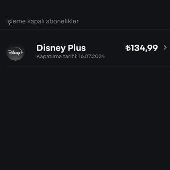 Disney Plus Abonelik İptal İken Karttan Para Çekti