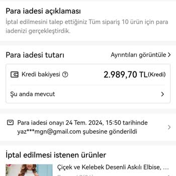 Temu Param İade Edilmedi.
