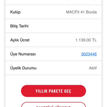 MACfit (Kocaeli) Macfit Habersiz Üyelik Yenileme
