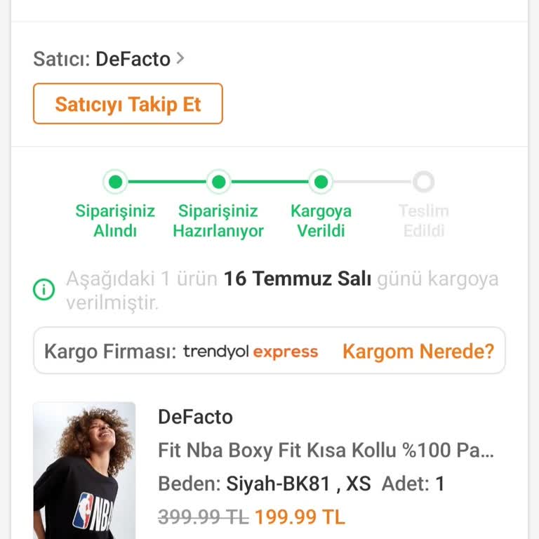 Trendyol Ürünüm Kargoya Verildi Ancak Elime Ulaşmadı