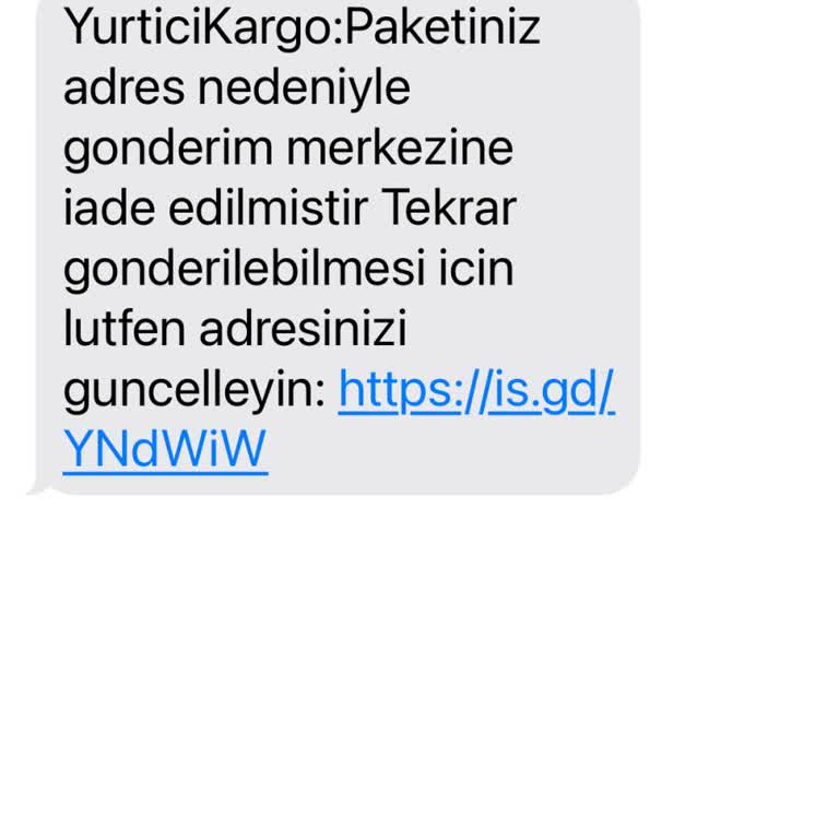 Kargo +220 678214224 numarasından gelen Sahte Gelen Mesaj