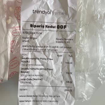 Trendyol Yanlış Yemek Siparişi
