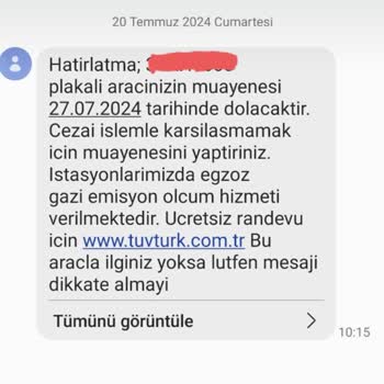 Tüvtürk Araç Muayenesi Randevu