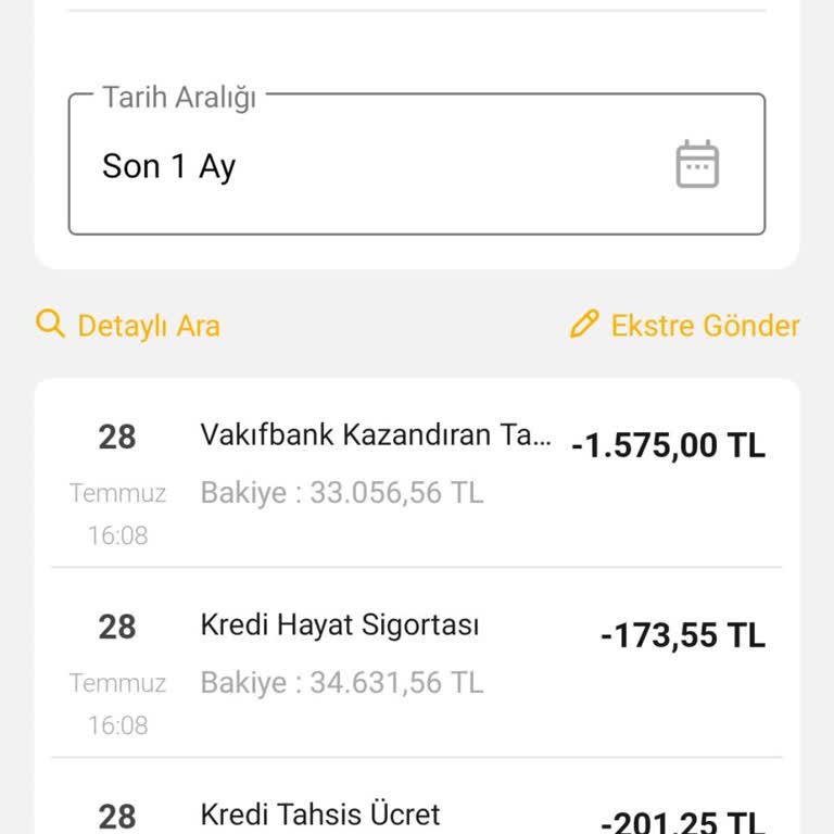 VakıfBank Kazandıran Tarife Adı Altında Çekilen Ücret