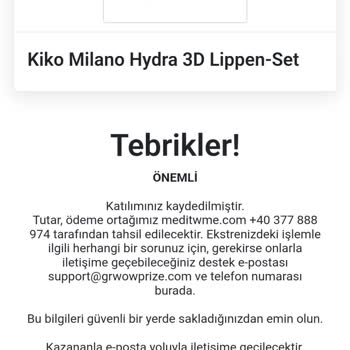 Kiko Milano 99 TL Kampanyası