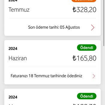 Vodafone Fatura Bedeli Sorunu