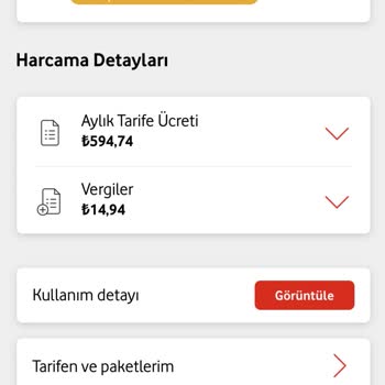 Vodafone Fatura Bedeli Sorunu