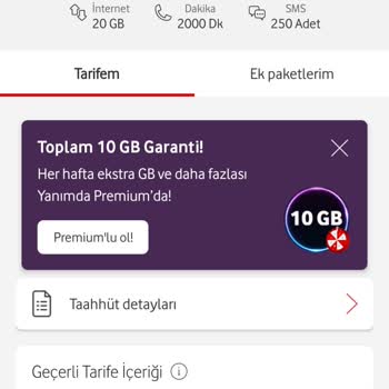 Vodafone Firmasının Taahhüdün 2 Katı Fatura Göndermesi