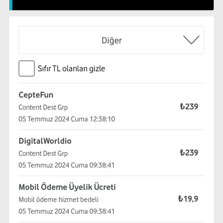 Vizyon Elektronik Para İznim Olmadan Abonelik