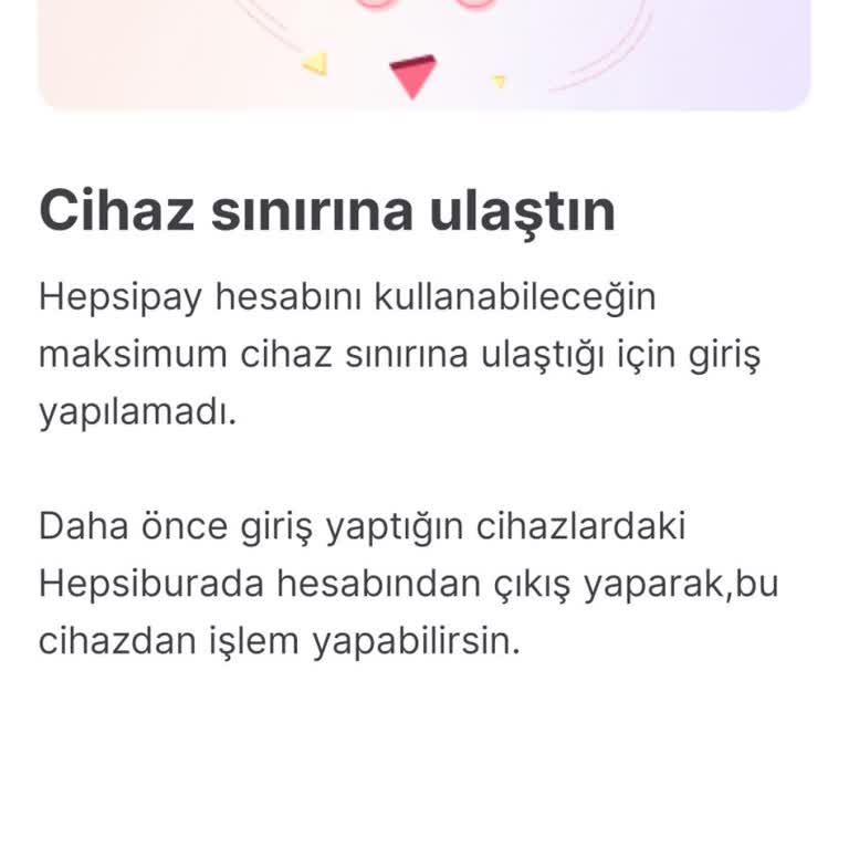 Hepsipay Çoklu Giriş Hatası