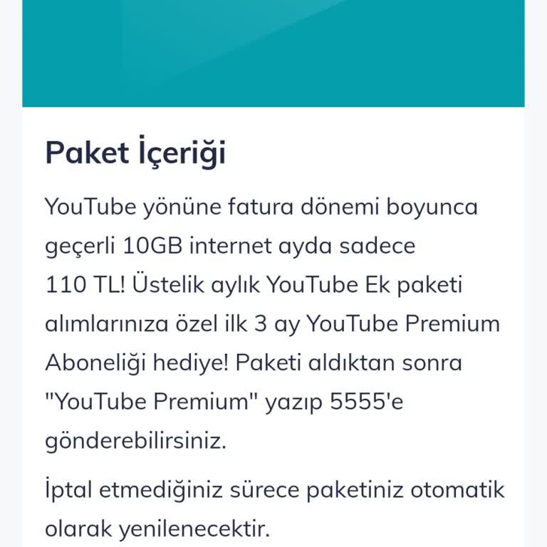 Türk Telekom 10gb Youtube.com Paketi İptali
