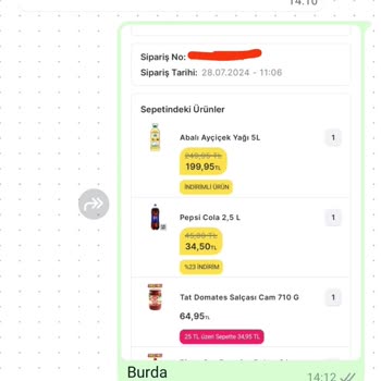 Migros Gelmeyen Eksik Sipariş